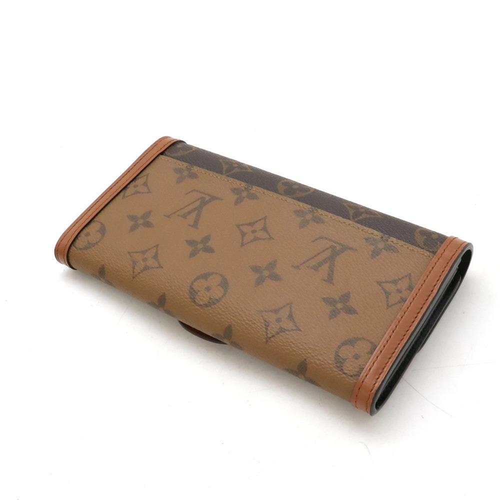 Louis Vuitton Portefeuille Reverse fold Sarah Wallet Monogram Bi Dauphine Brown